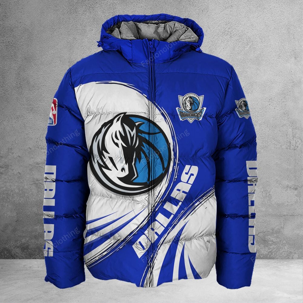 Sportswearmerch Dallas Mavericks NBA Personalized Puffer Jacket For Fan