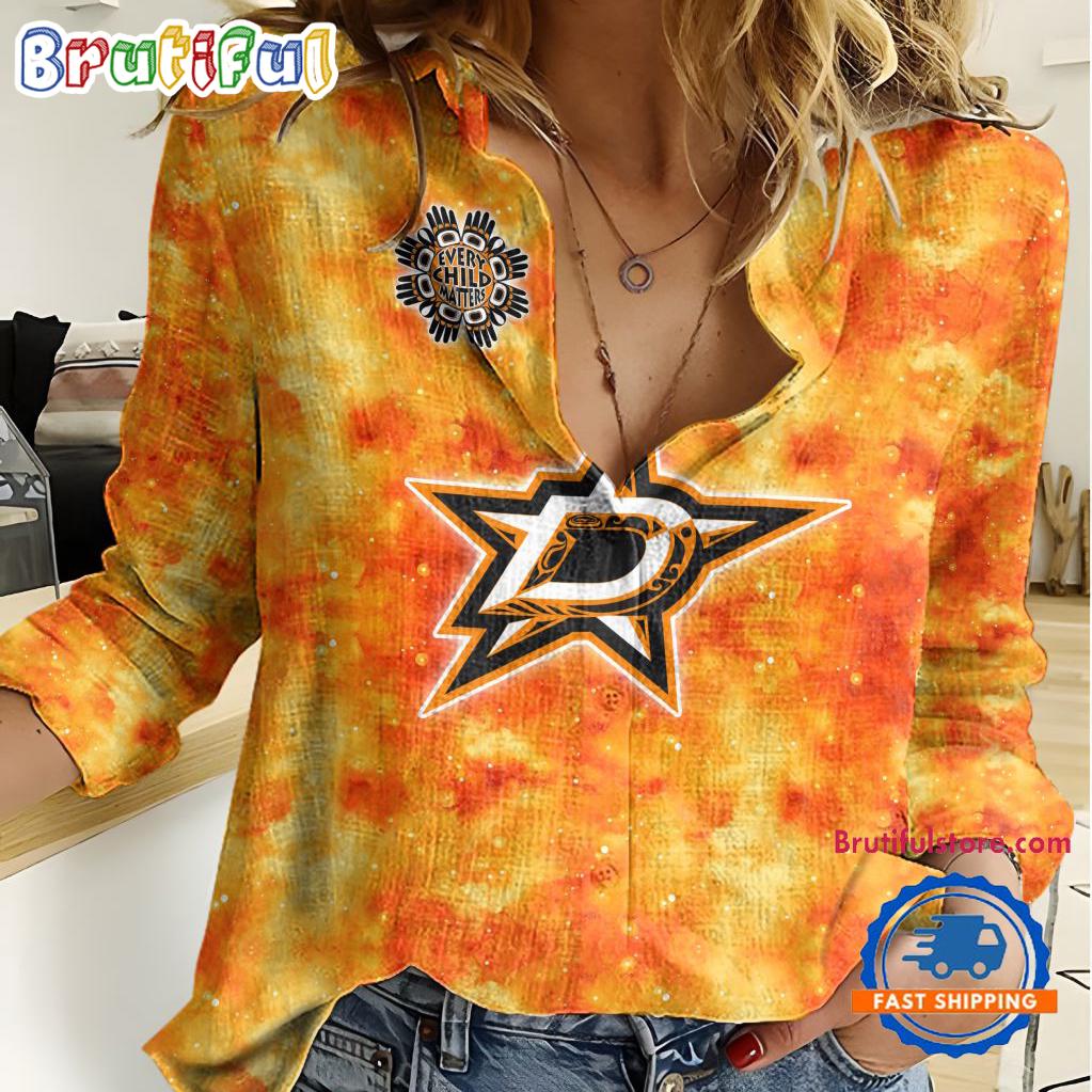 Sportswearmerch Dallas Stars NHL Hockey Women's Casual Shirt For Fan