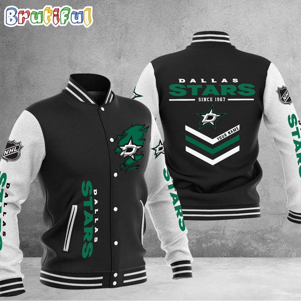 Sportswearmerch Dallas Stars NHL Personalized Baseball Jacket For Fan