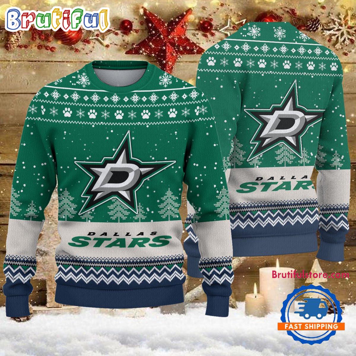 Sportswearmerch Dallas Stars NHL Personalized Christmas Sweater For Fan