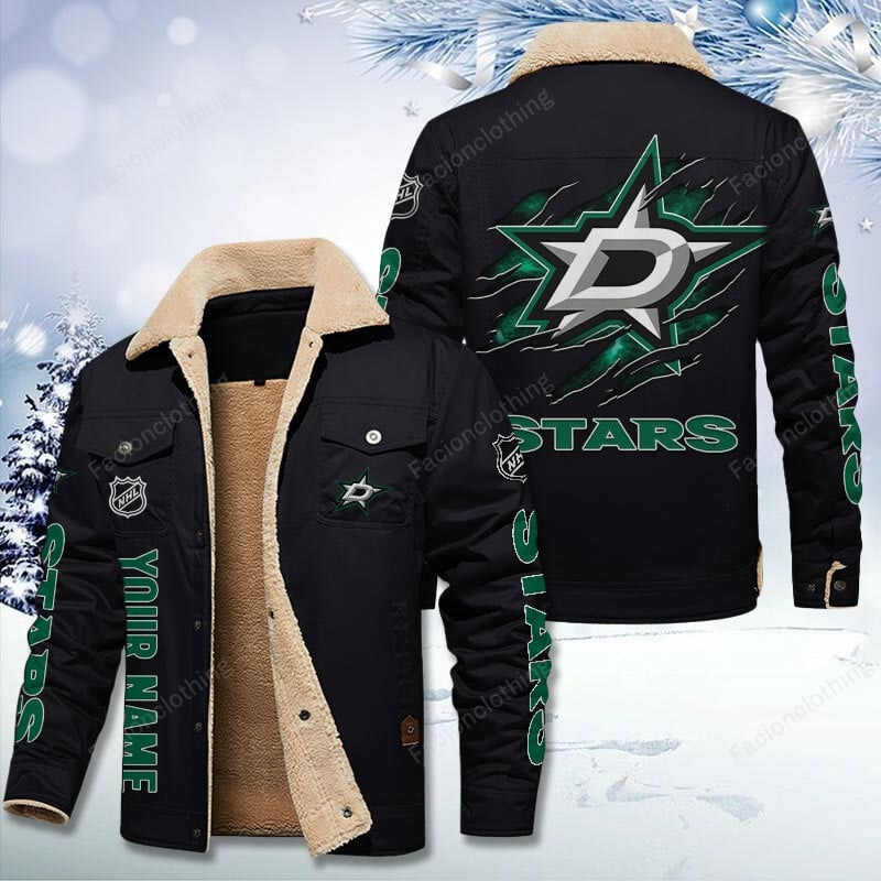 Sportswearmerch Dallas Stars NHL Personalized Cotton Jacket For Fan
