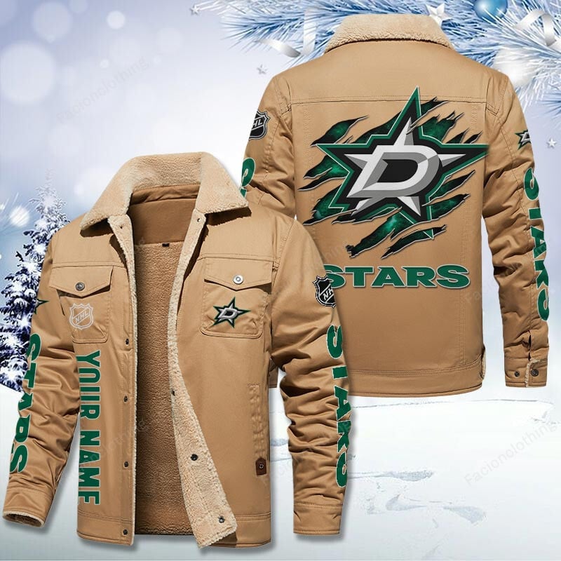 Sportswearmerch Dallas Stars NHL Personalized Cotton Jacket For Fan