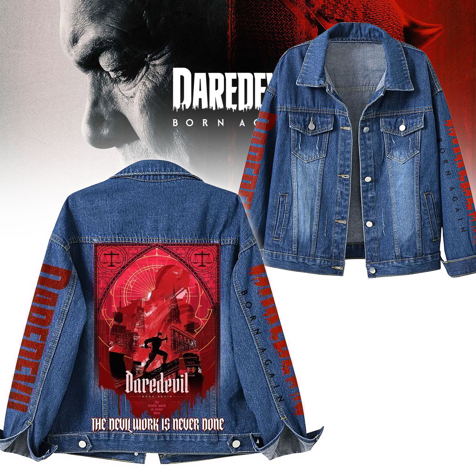 Sportswearmerch Daredevil Denim Jacket Gift For Fans