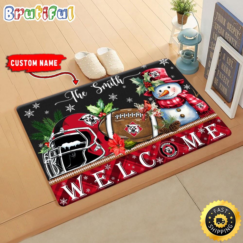Sportswearmerch Davidson Wildcats NCAA Christmas Doormat For Fan
