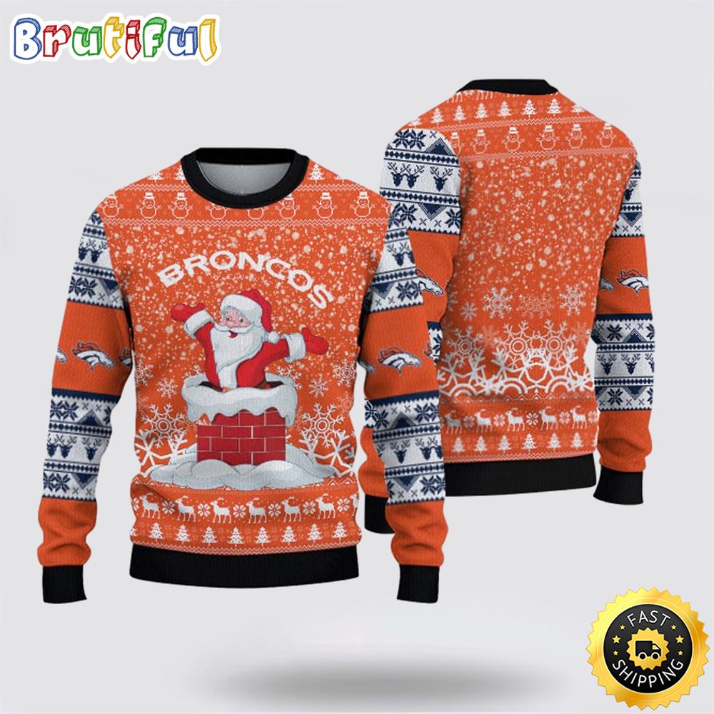 Sportswearmerch Denver Broncos NFL And Santa Claus Christmas Sweater For Fan