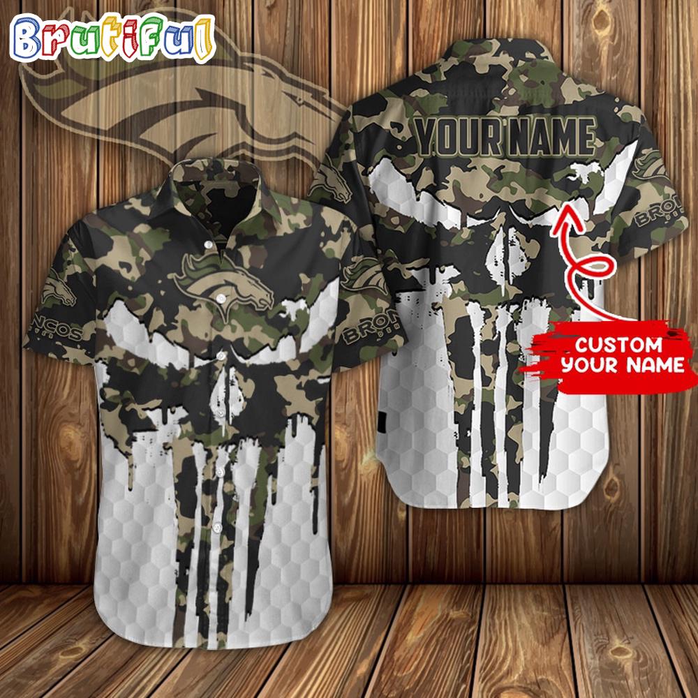 Sportswearmerch Denver Broncos NFL Camo Veterans Military Personalized Hawaiian Shirt For Fan