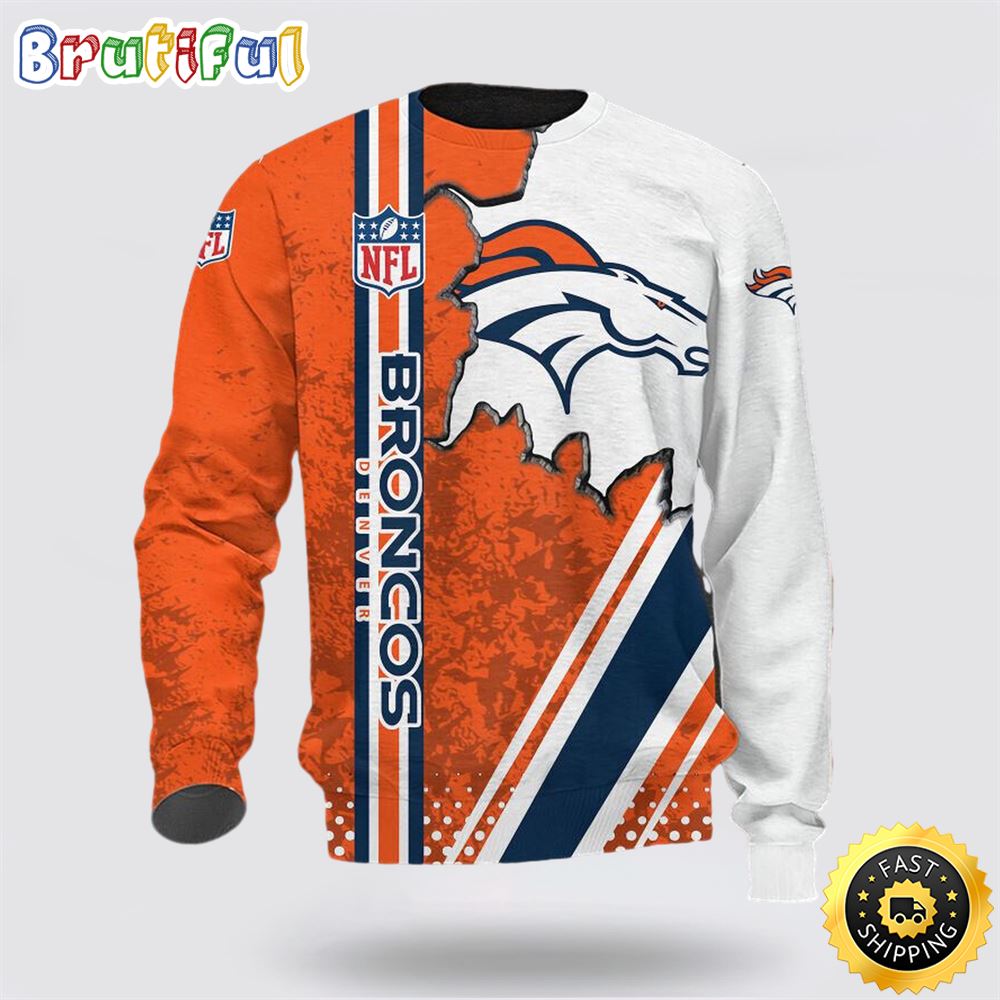 Sportswearmerch Denver Broncos NFL Crewneck Sweater For Fan