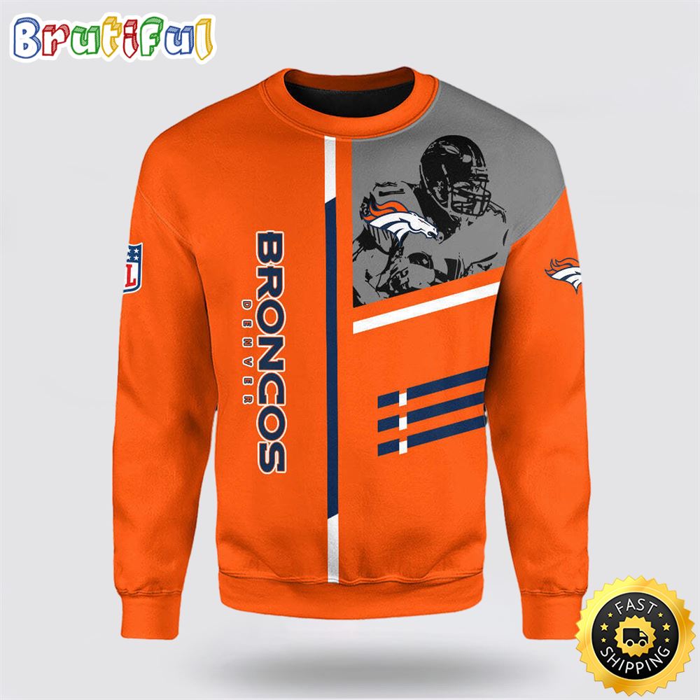 Sportswearmerch Denver Broncos NFL Crewneck Sweater For Fan