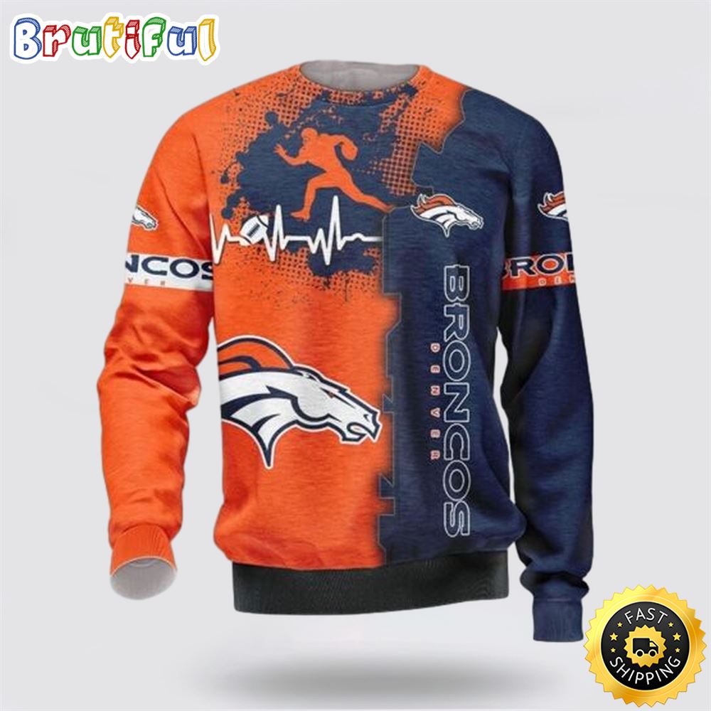 Sportswearmerch Denver Broncos NFL Crewneck Sweater For Fan
