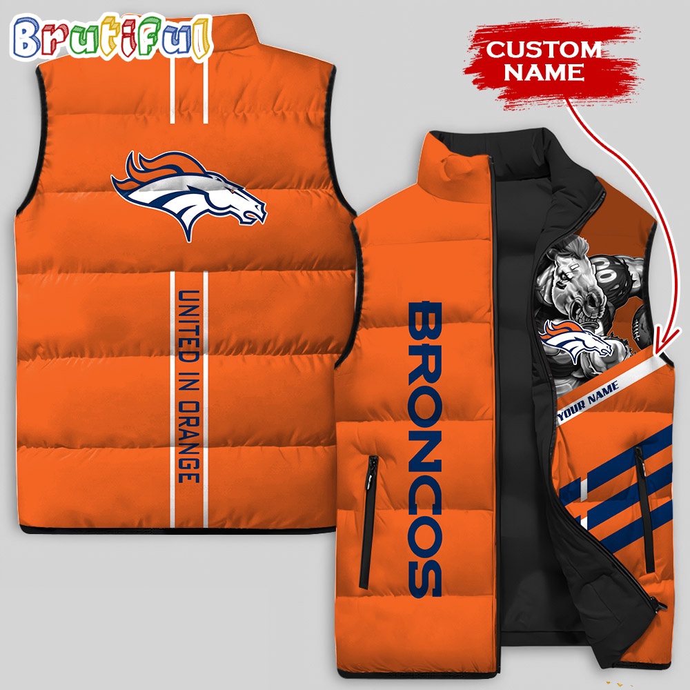 Sportswearmerch Denver Broncos NFL Damn Right Sleeveless Down Puffer Jacket For Fan