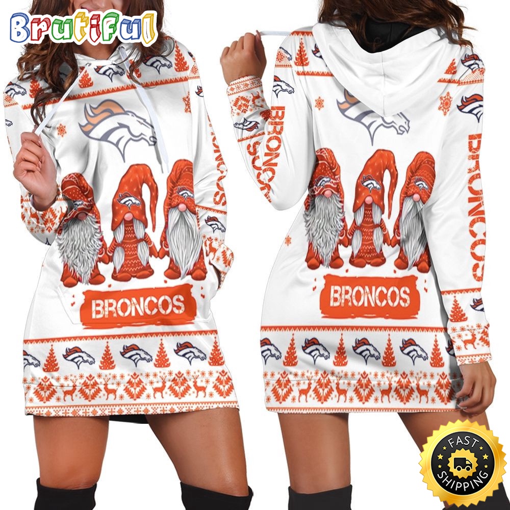 Sportswearmerch Denver Broncos NFL Gnomes Hoodie Dress For Fan