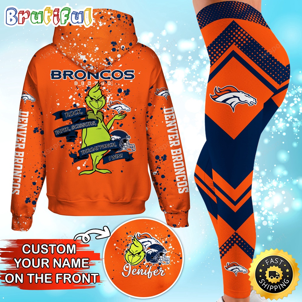 Sportswearmerch Denver Broncos NFL Hoodie Leggings The Grinch For Fan