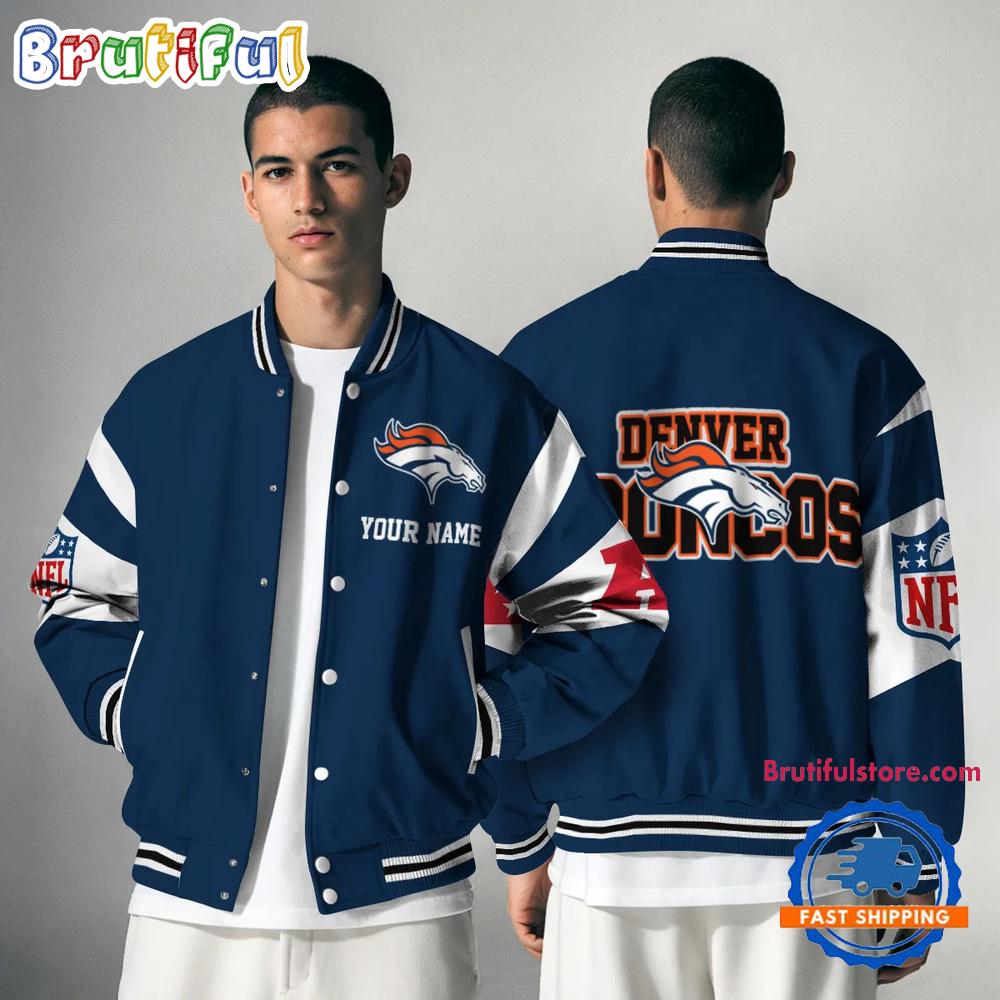 Sportswearmerch Denver Broncos NFL Personalized Baseball Jacket For Fan