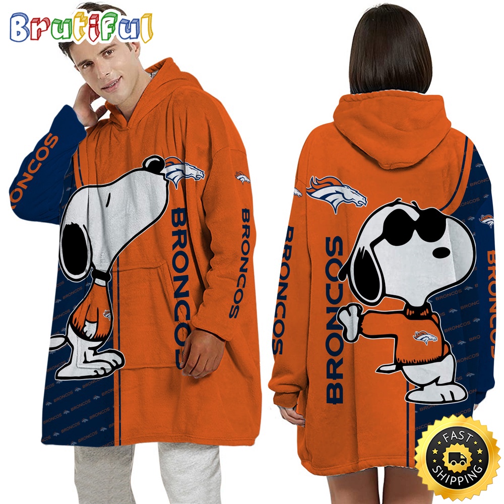 Sportswearmerch Denver Broncos NFL Personalized Blaket Hoodie For Fan