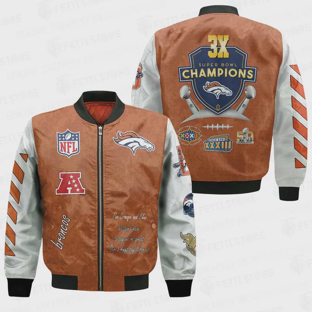 Sportswearmerch Denver Broncos NFL Personalized Bomber Jacket For Fan