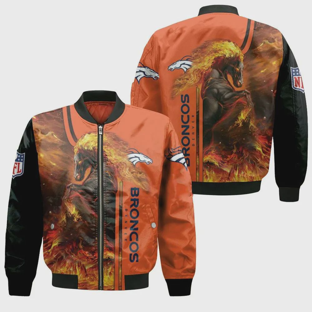 Sportswearmerch Denver Broncos NFL Personalized Bomber Jacket For Fan