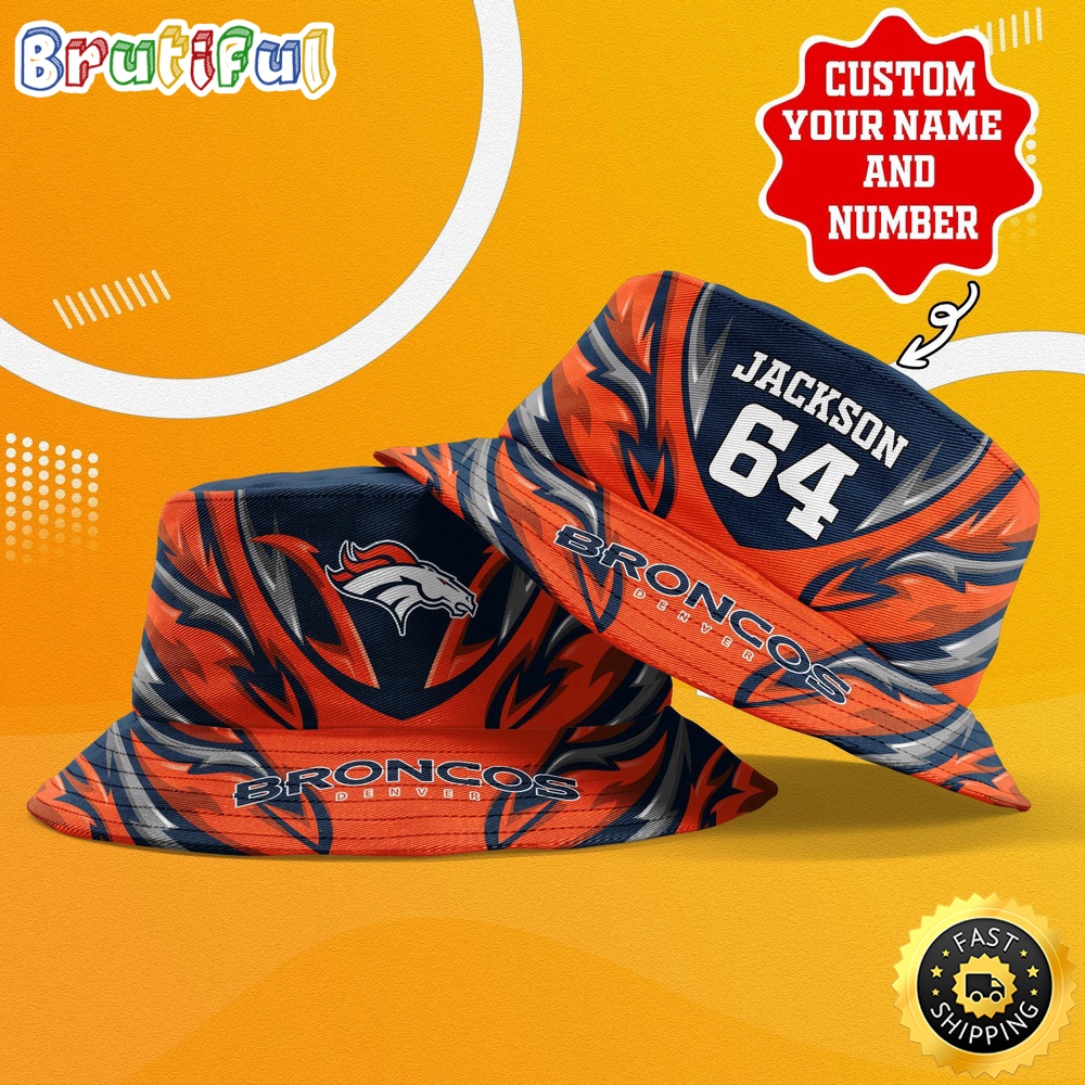 Sportswearmerch Denver Broncos NFL Personalized Bucket Hat For Fan
