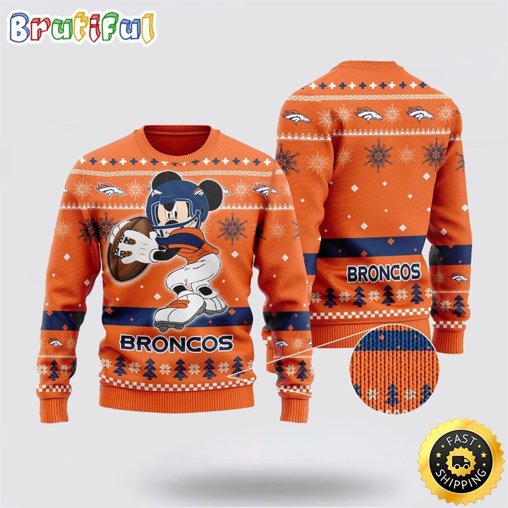 Sportswearmerch Denver Broncos NFL Personalized Christmas Sweater For Fan