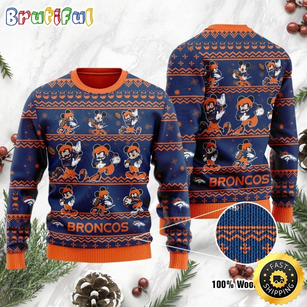 Sportswearmerch Denver Broncos NFL Personalized Christmas Sweater For Fan