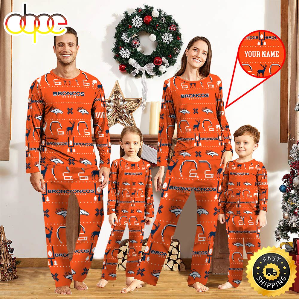 Sportswearmerch Denver Broncos NFL Personalized Pajamas Family For Fan
