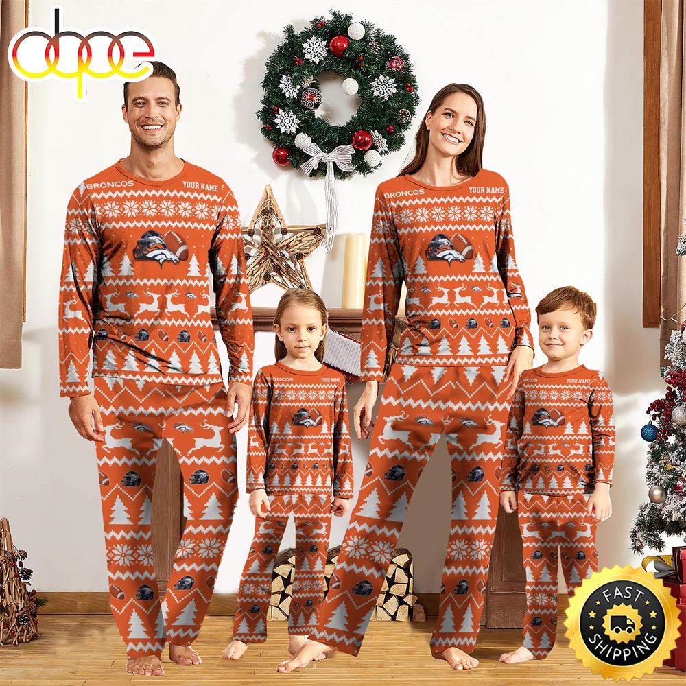 Sportswearmerch Denver Broncos NFL Personalized Pajamas Family For Fan