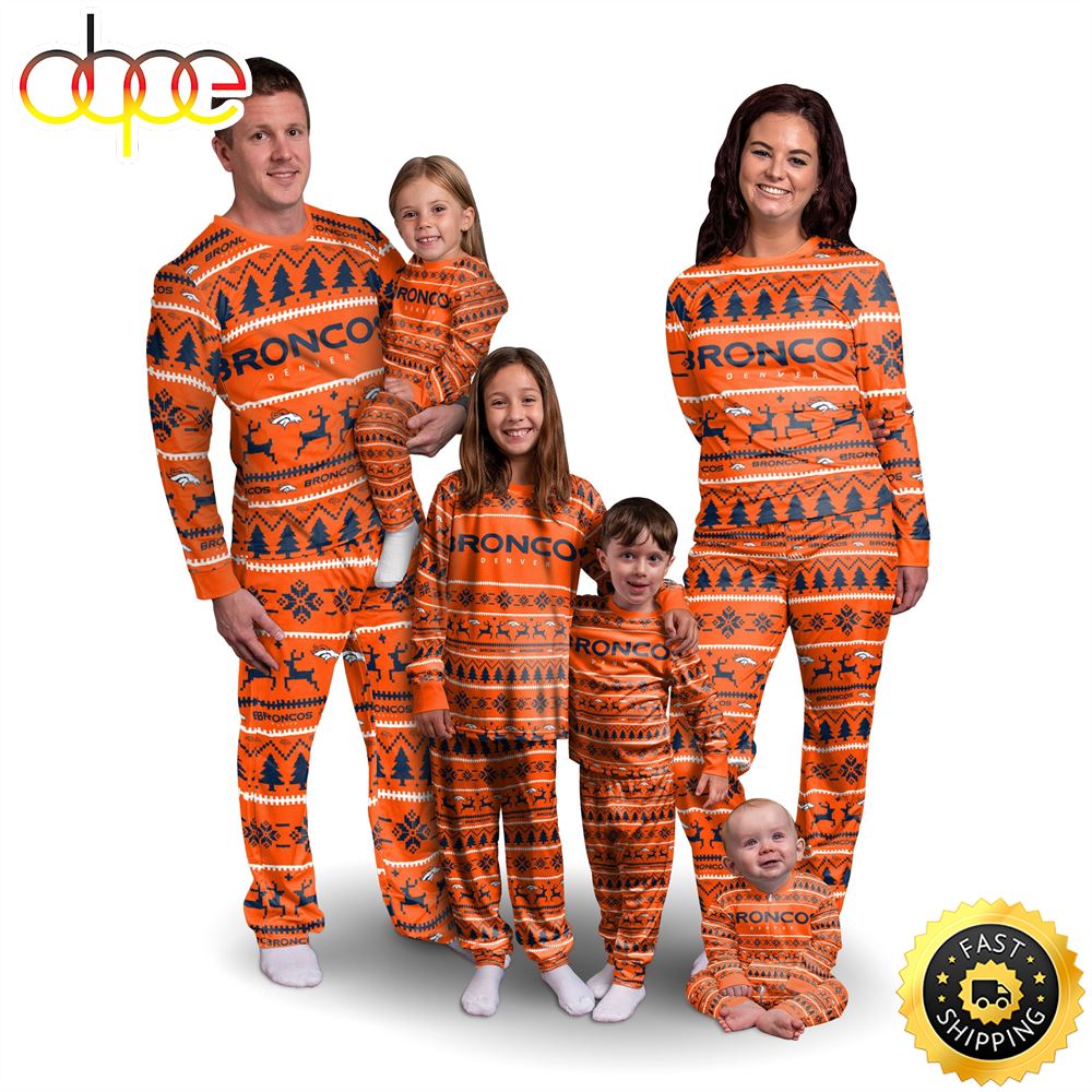 Sportswearmerch Denver Broncos NFL Personalized Pajamas Family For Fan