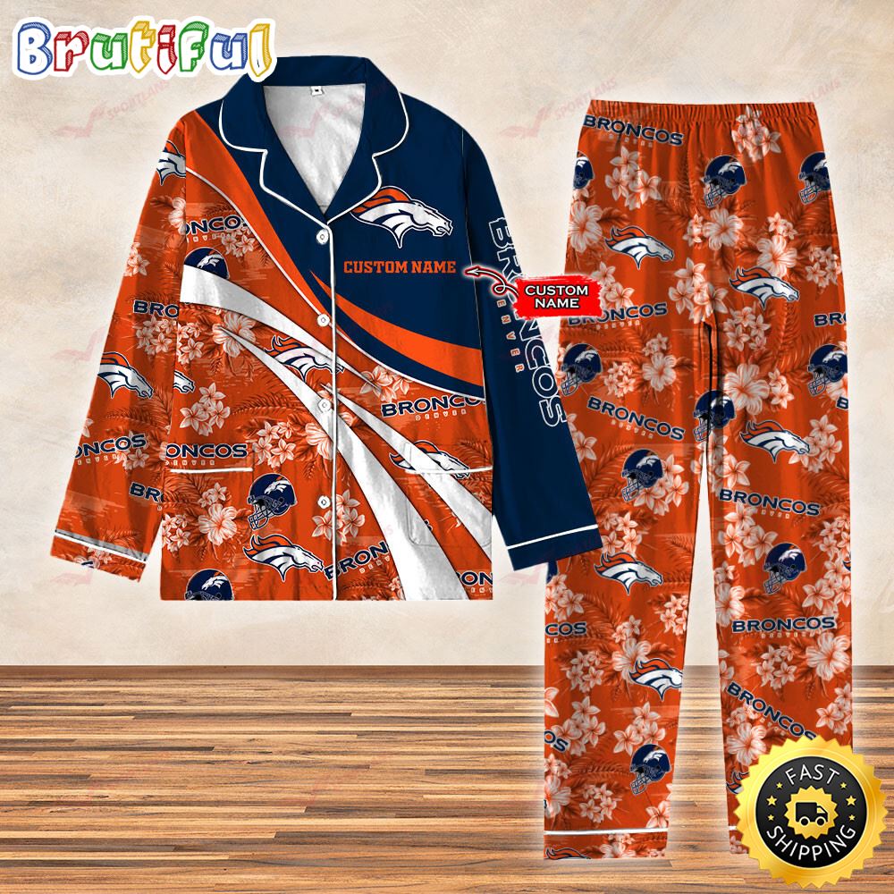Sportswearmerch Denver Broncos NFL Personalized Pajamas Set For Fan