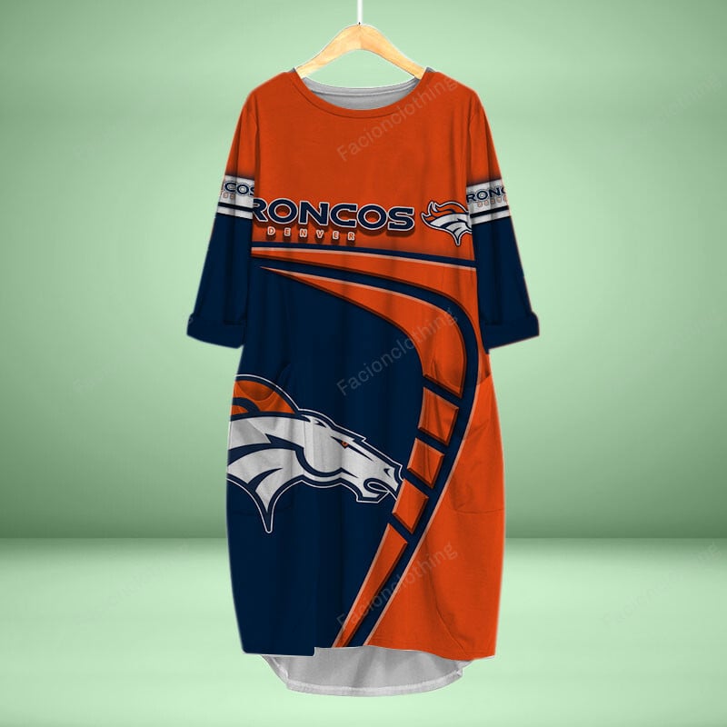 Sportswearmerch Denver Broncos NFL Personalized Pocket Dress For Fan