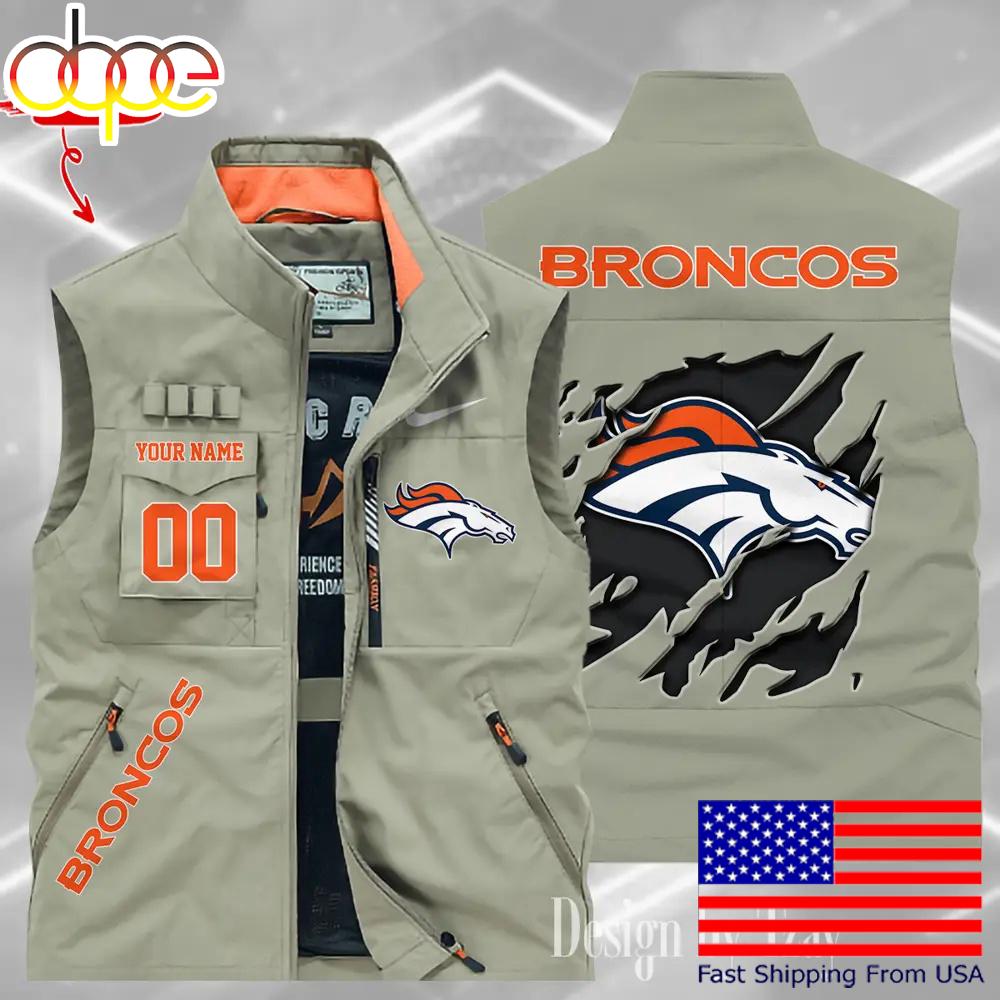 Sportswearmerch Denver Broncos NFL Personalized Pocket Vest For Fan