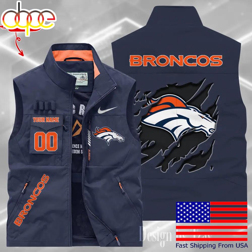 Sportswearmerch Denver Broncos NFL Personalized Pocket Vest For Fan