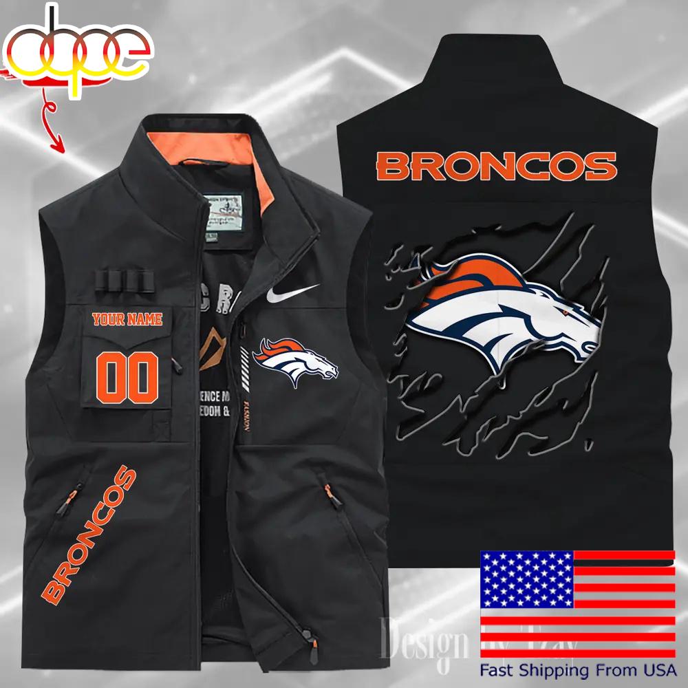 Sportswearmerch Denver Broncos NFL Personalized Pocket Vest For Fan