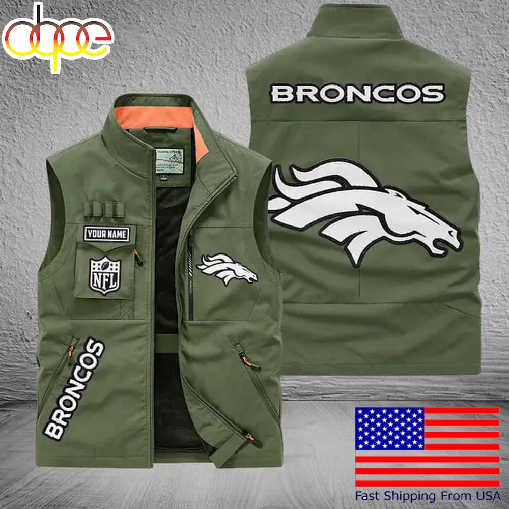 Sportswearmerch Denver Broncos NFL Personalized Pocket Vest For Fans For Fan