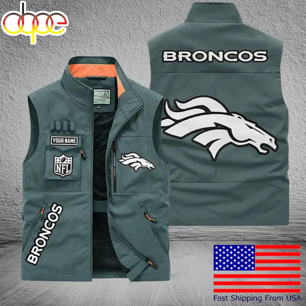 Sportswearmerch Denver Broncos NFL Personalized Pocket Vest For Fans For Fan