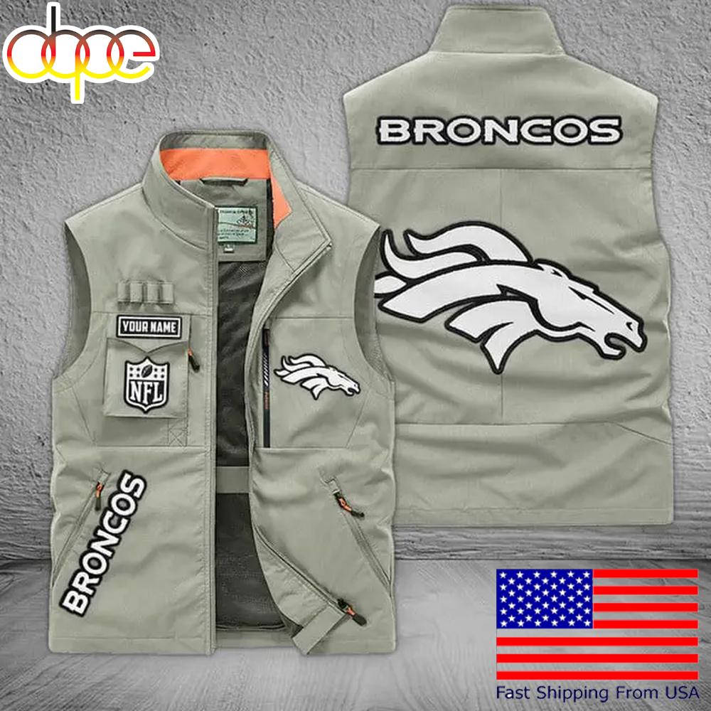 Sportswearmerch Denver Broncos NFL Personalized Pocket Vest For Fans For Fan
