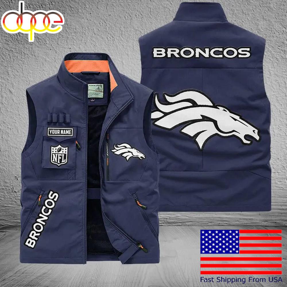 Sportswearmerch Denver Broncos NFL Personalized Pocket Vest For Fans For Fan