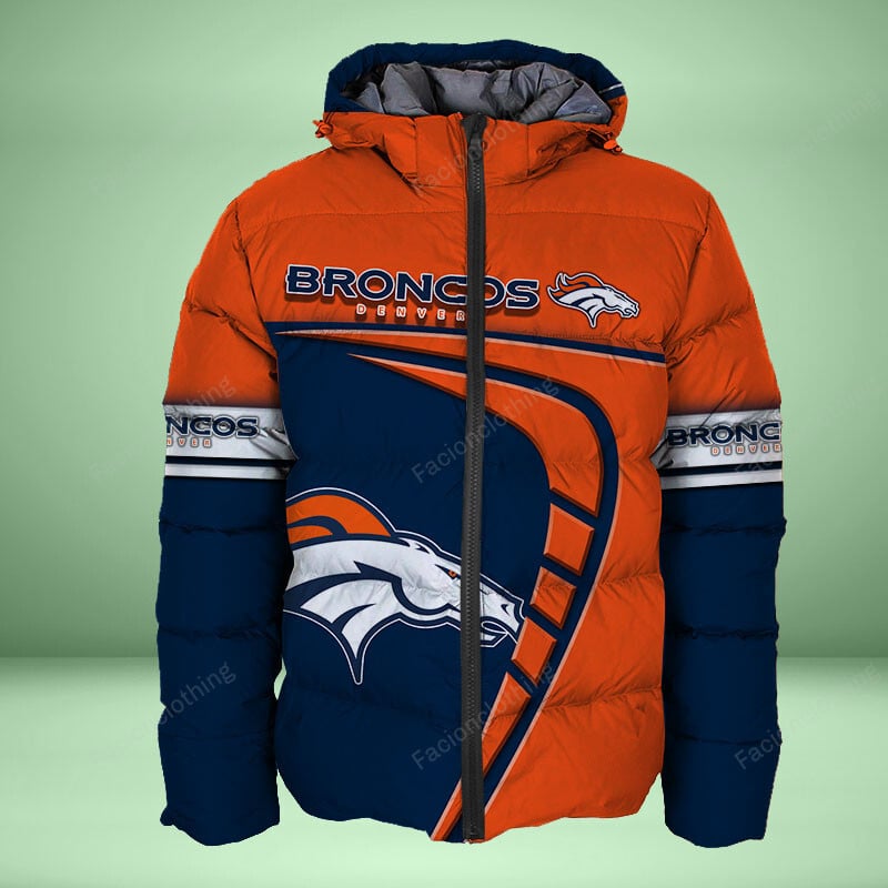 Sportswearmerch Denver Broncos NFL Personalized Puffer Jacket For Fan