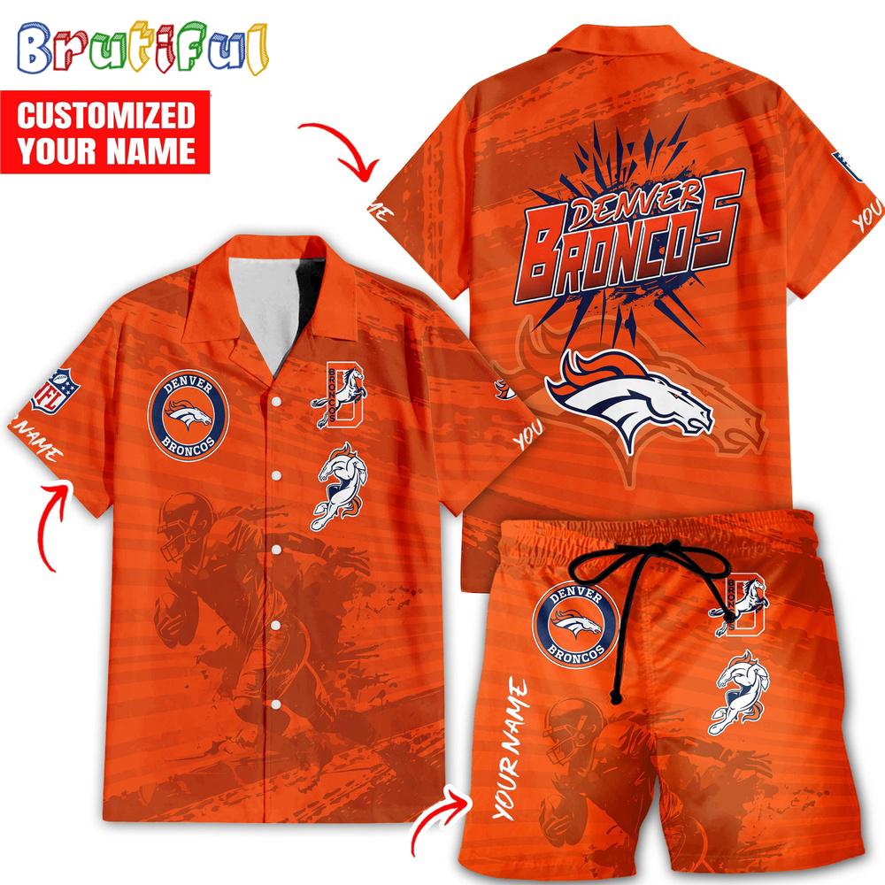 Sportswearmerch Denver Broncos NFL Personalized Set Short Set For Fan