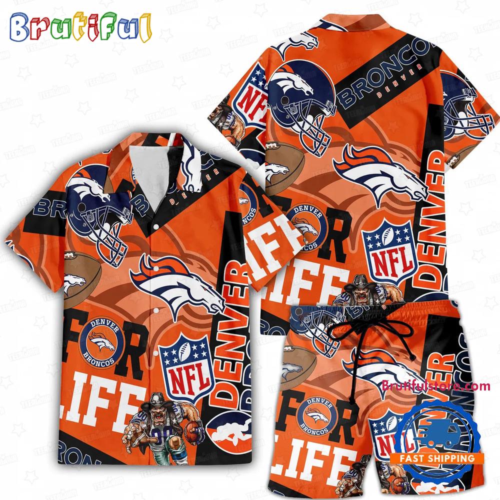 Sportswearmerch Denver Broncos NFL Personalized Set Short Set For Fan