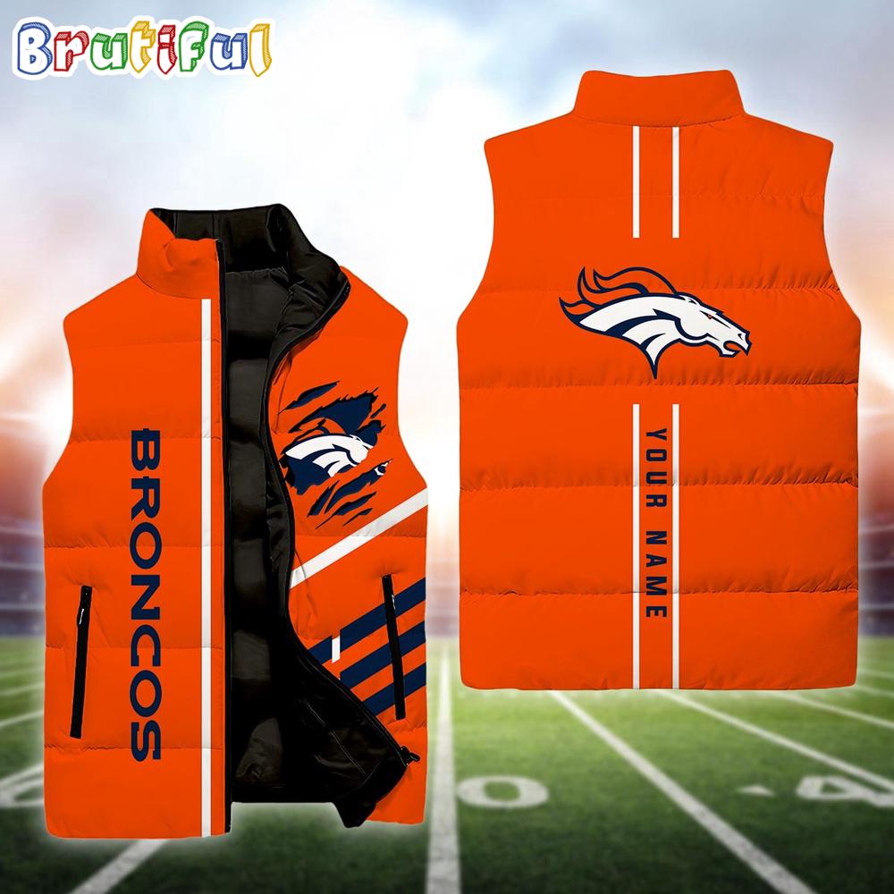 Sportswearmerch Denver Broncos NFL Personalized Sleeveless Down Puffer Jacket For Fan