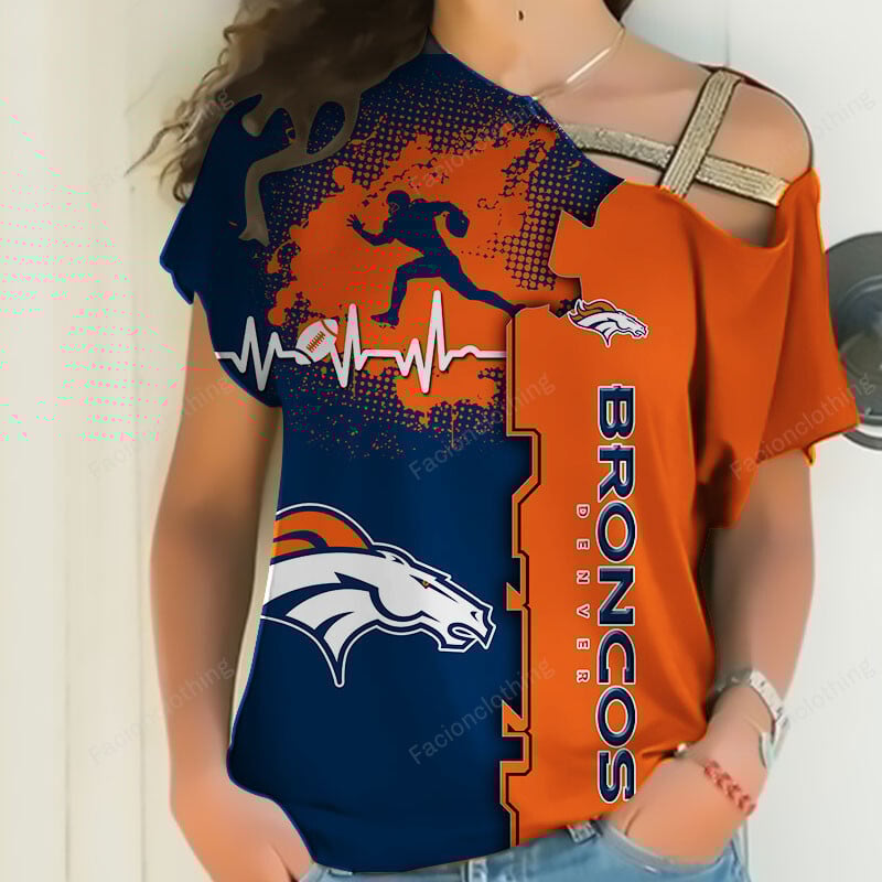 Sportswearmerch Denver Broncos NFL Personalized Strapless Sleeve Short For Fan