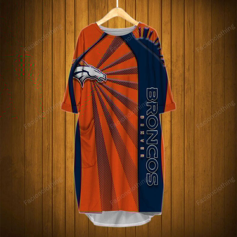 Sportswearmerch Denver Broncos NFL Pocket Dress Personalized For Fan