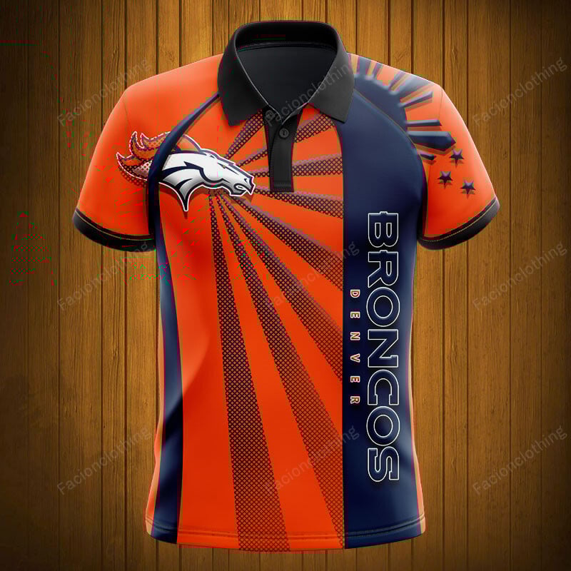 Sportswearmerch Denver Broncos NFL Polo Shirt Personalized For Fan