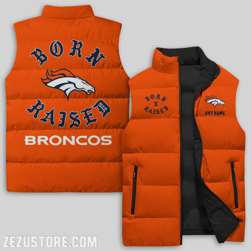 Sportswearmerch Denver Broncos NFL Sleeveless Puffer Jacket For Fans