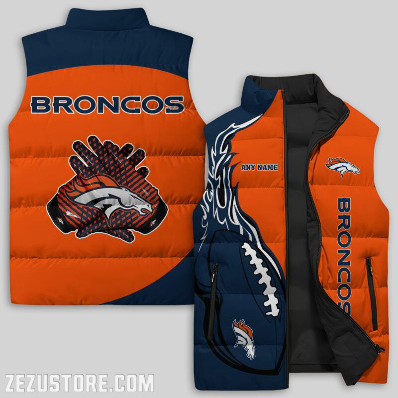 Sportswearmerch Denver Broncos NFL Sleeveless Puffer Jacket For Fans