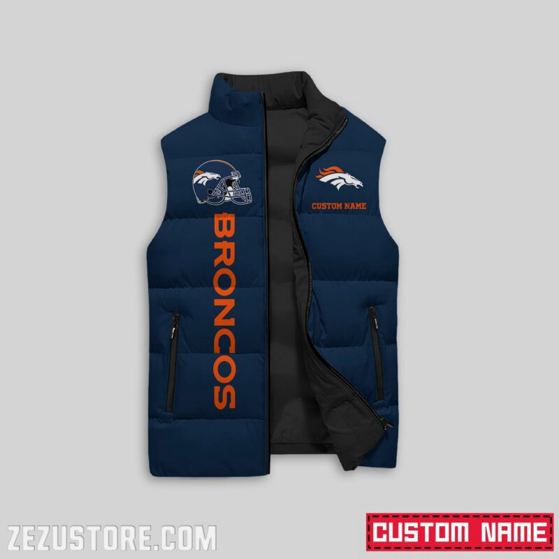 Sportswearmerch Denver Broncos NFL Sleeveless Puffer Jacket For Fans