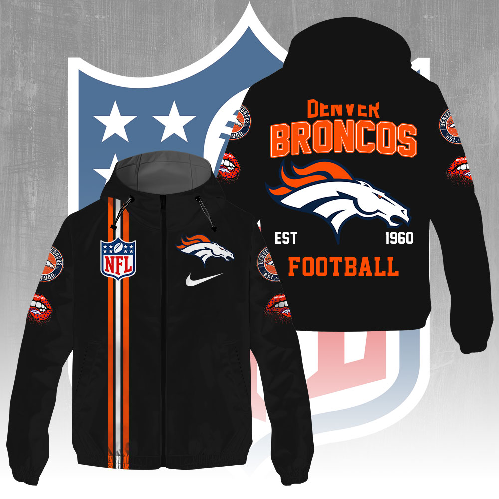 Sportswearmerch Denver Broncos NFL Windbreaker Jacket For Fan