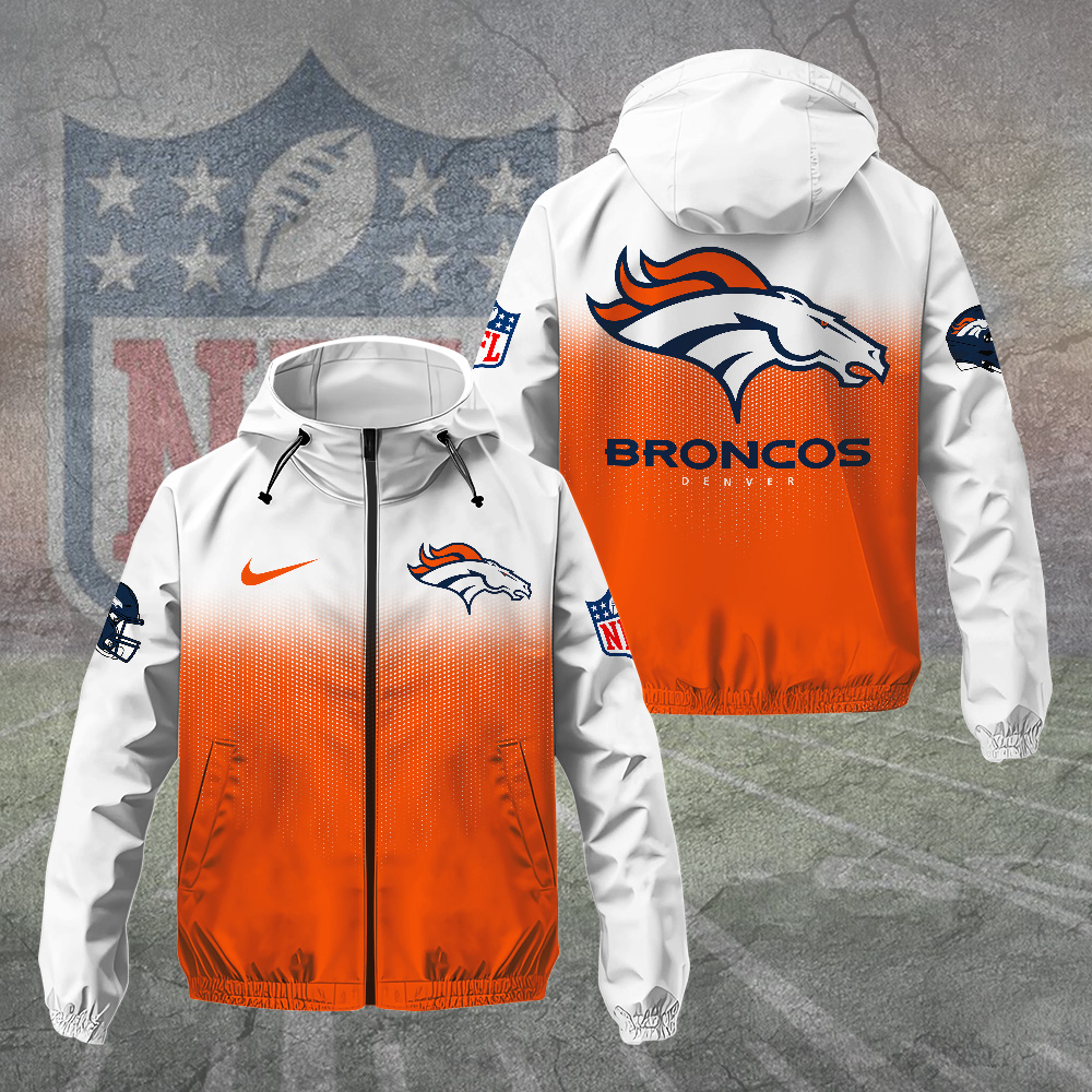 Sportswearmerch Denver Broncos NFL Windbreaker Jacket For Fan