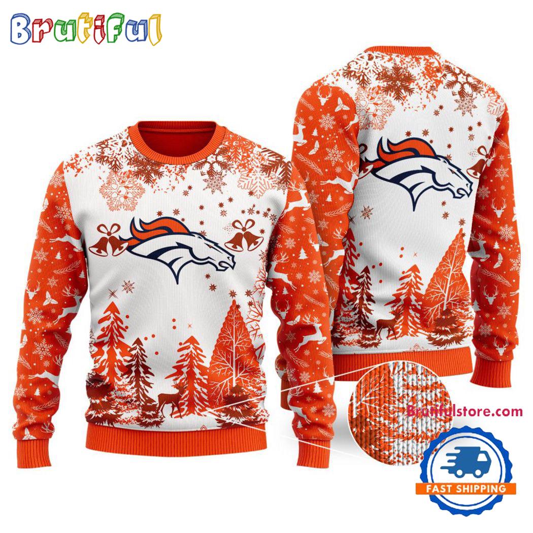 Sportswearmerch Denver Broncos NFL Xmas Tree Christmas Sweater For Fan