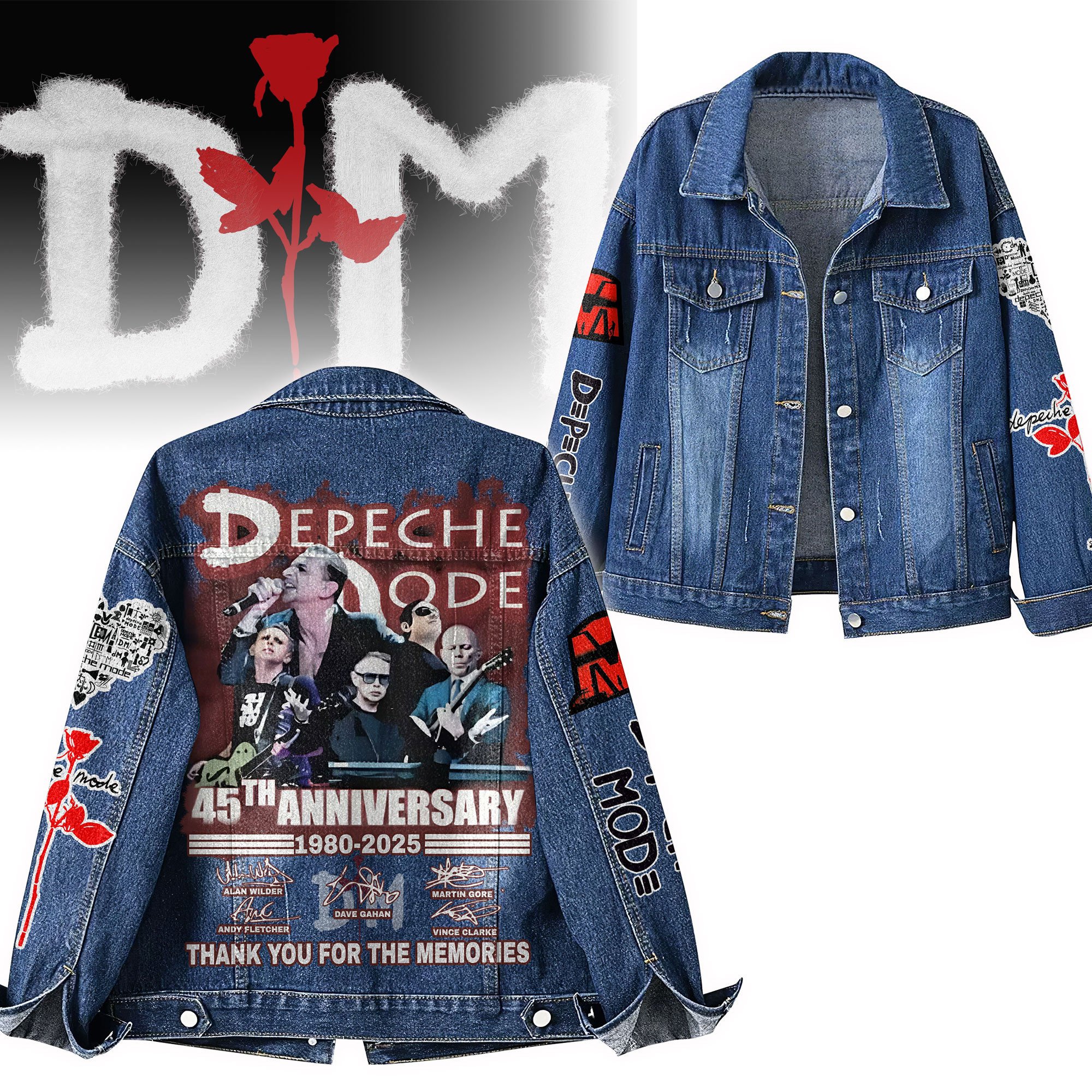 Sportswearmerch Depeche Mode Denim Jacket Gift For Fans