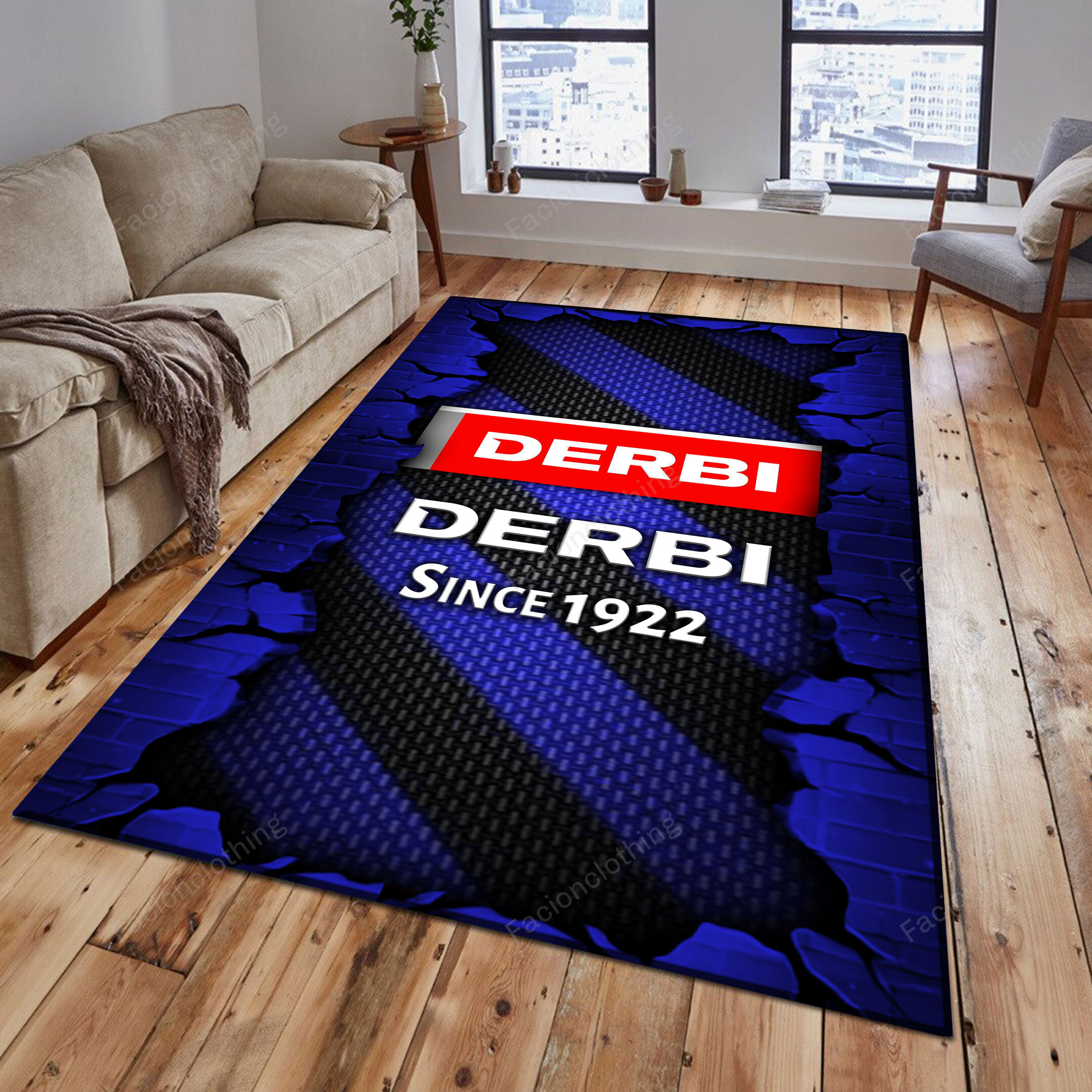 Sportswearmerch Derbi Car Personalized Rug For Fan